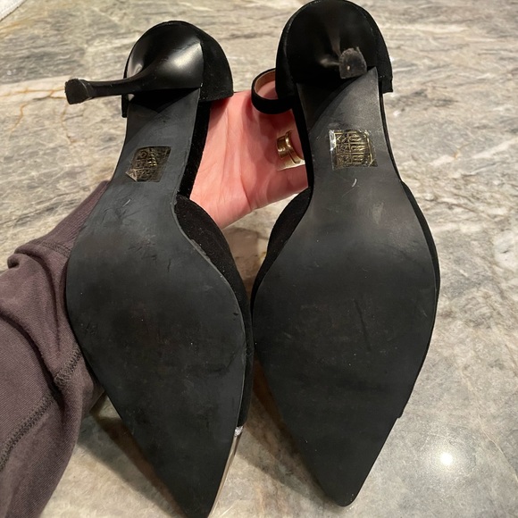 Jeffrey Campbell black ankle strap pumps with a silver mirrored toe size 7 - Picture 4 of 6